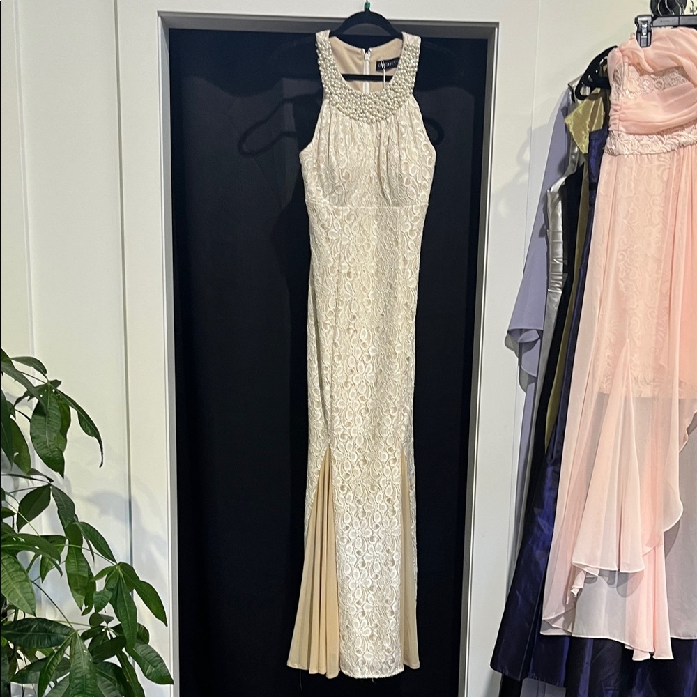 Cachet Cream Lace Maxi Dress